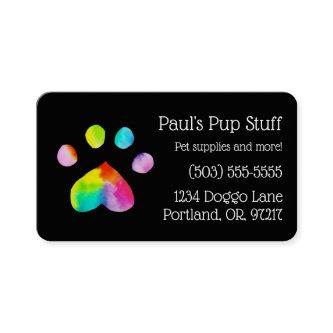 Customizable Colorful Paw Print