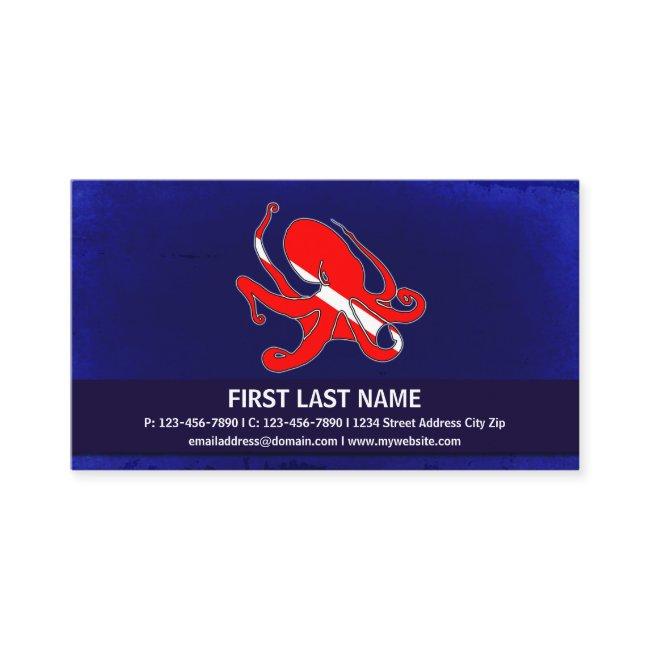 Customizable dive flag octopus