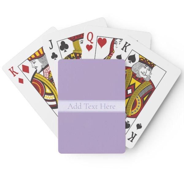 Customizable Elegant Light Lavender Purple Poker Cards