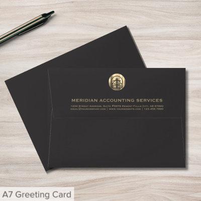 Customizable Gray Gold Professional Envelope