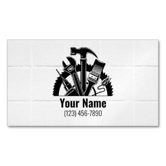 Customizable handyman tools tiles  magnet