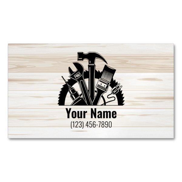 Customizable handyman tools wood  magnet
