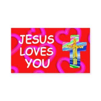 Customizable Jesus Loves You With Christian Cross
