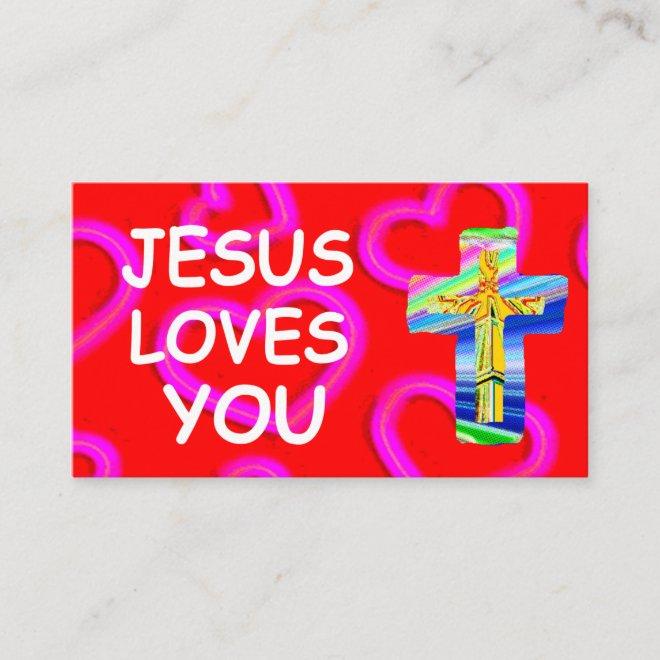 Customizable Jesus Loves You With Christian Cross
