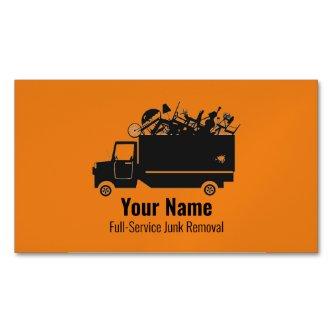 Customizable junk waste removal company orange  magnet
