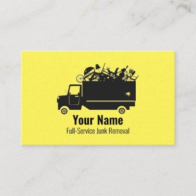 Customizable junk waste removal company yellow