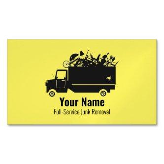 Customizable junk waste removal company yellow  magnet