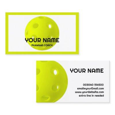 Customizable lime green realistic pickleball