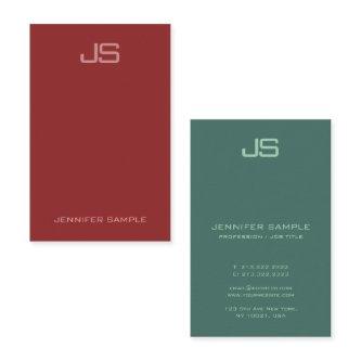 Customizable Modern Elegant Monogram Vertical