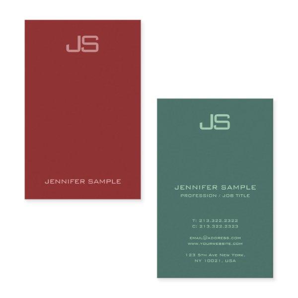 Customizable Modern Elegant Monogram Vertical