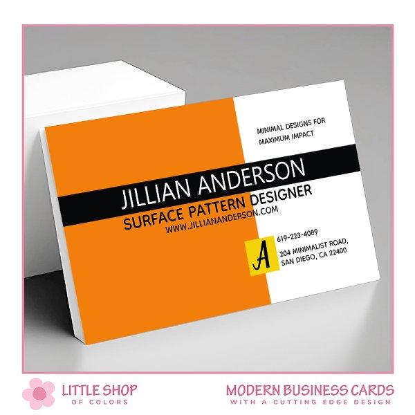 Customizable Modern Minimalist Orange Color Block
