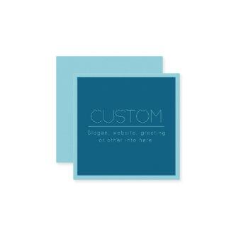 Customizable Modern Text | Ocean & Robin Egg Blue Enclosure Card