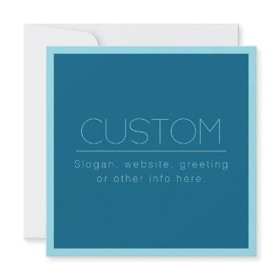 Customizable Modern Text | Ocean & Robin Egg Blue Note Card
