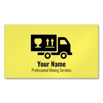 Customizable moving services truck yellow  magnet