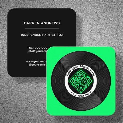 Customizable Music QR Code LP Vinyl |  Square