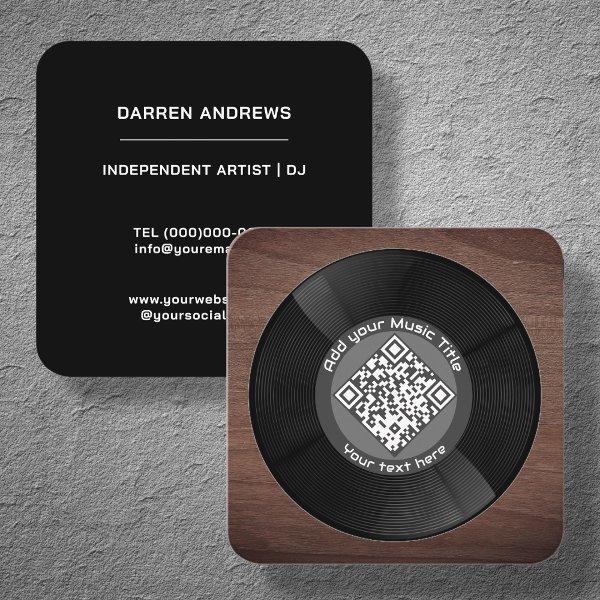 Customizable Music QR Code LP Vinyl |  Square