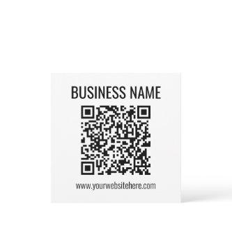 Customizable QR code & Business Name Note Card