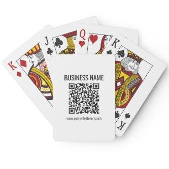 Customizable QR code & Business Name Poker Cards
