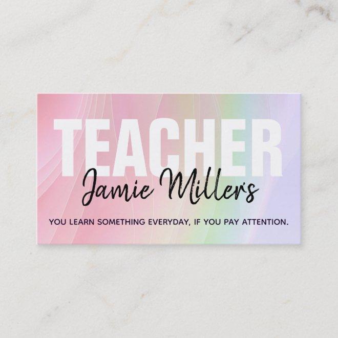 Customizable Rainbow Teacher