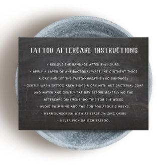 Customizable Tattoo Aftercare Instructions  Black