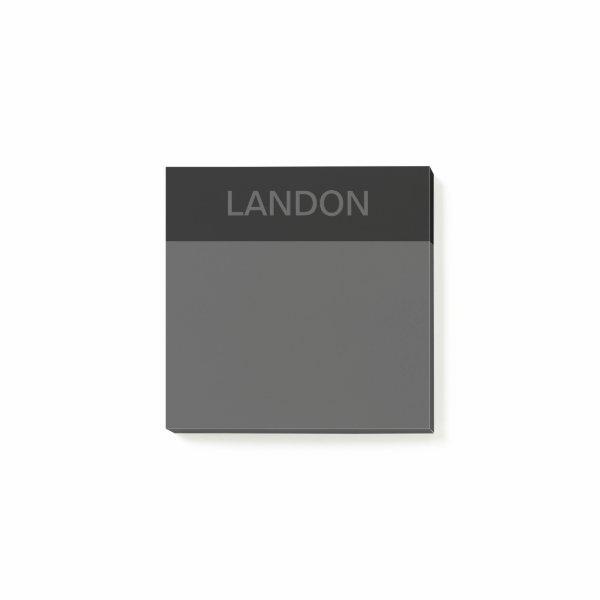 Customizable Text | Bold Modern Black & Dark Grey Post-it Notes