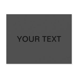 Customizable Text | Bold Modern Black & Dark Grey Postcard