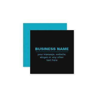 Customizable Text for Business Etc. Editable Black Enclosure Card