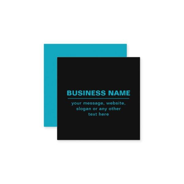 Customizable Text for Business Etc. Editable Black Enclosure Card