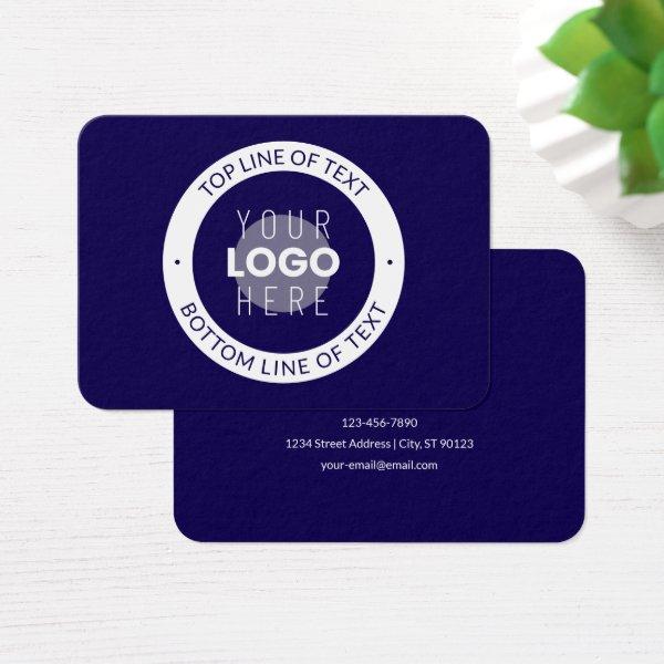 Customizable Text & Your Logo | Dark Blue Purple