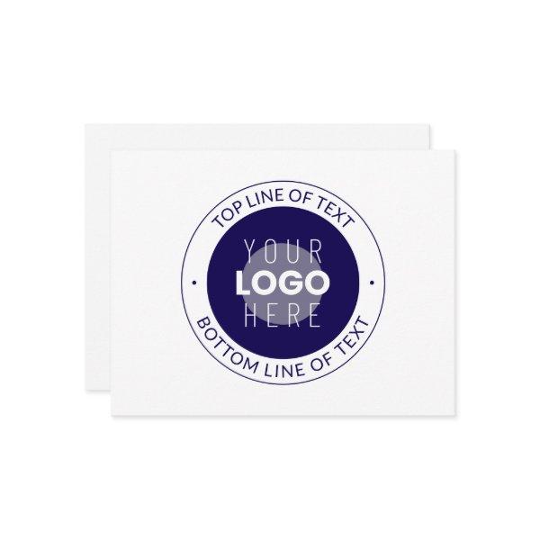 Customizable Text & Your Logo | Dark Blue Purple Enclosure Card