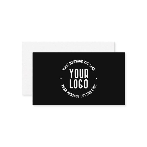 Customizable Text & Your Uploaded Logo or Image   Enclosure Card