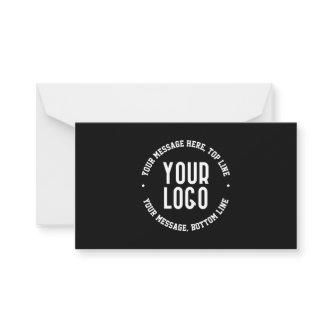 Customizable Text & Your Uploaded Logo or Image   Note Card