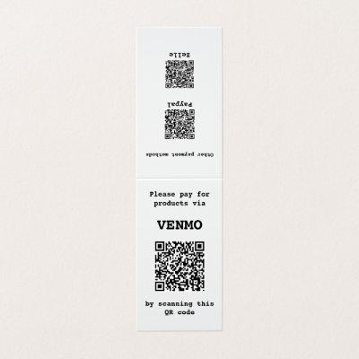 Customizable Two Sided Three QR code Folded