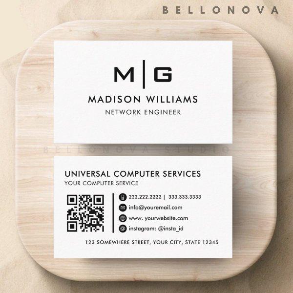 Customizable White And Black  Professional