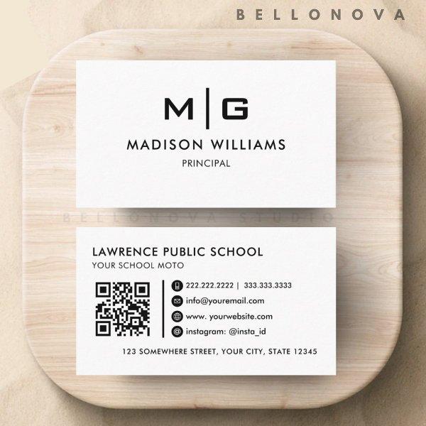 Customizable White And Black  Professional