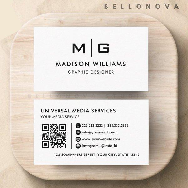 Customizable White And Black  Professional