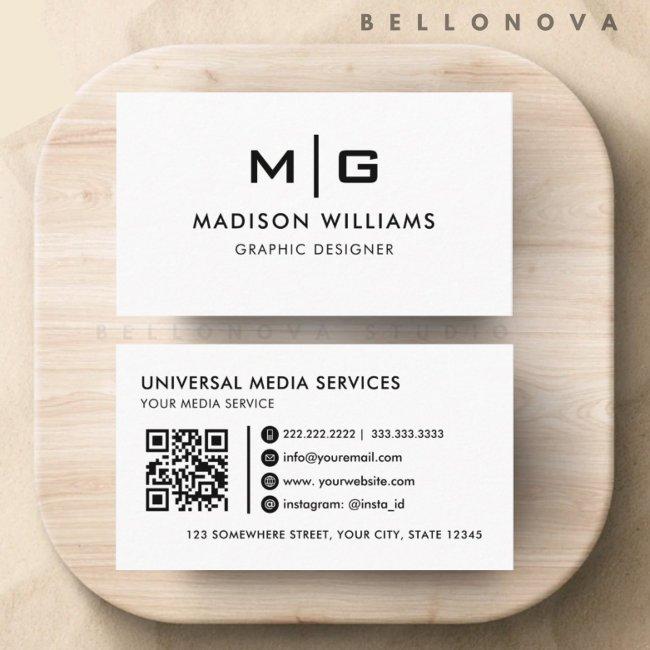 Customizable White And Black Professional