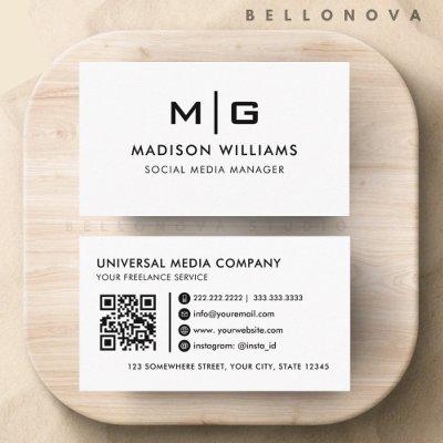 Customizable White And Black  Professional