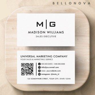 Customizable White And Black  Professional