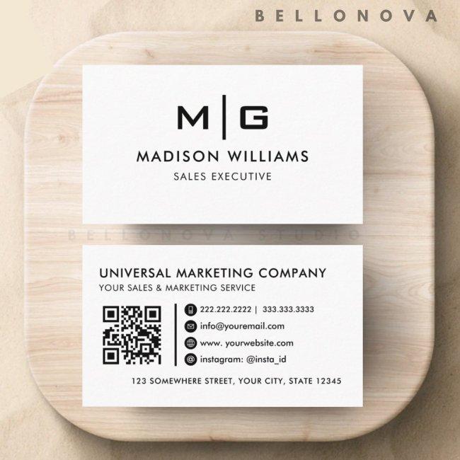 Customizable White And Black Professional