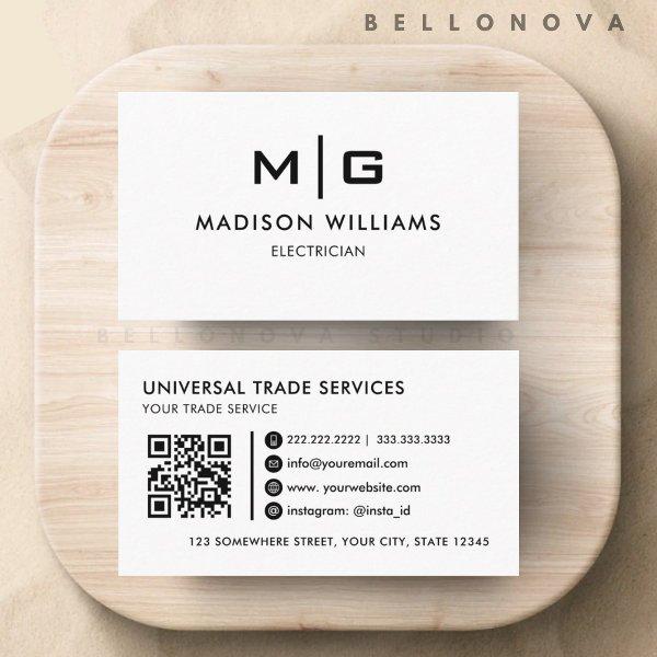 Customizable White And Black  Professional