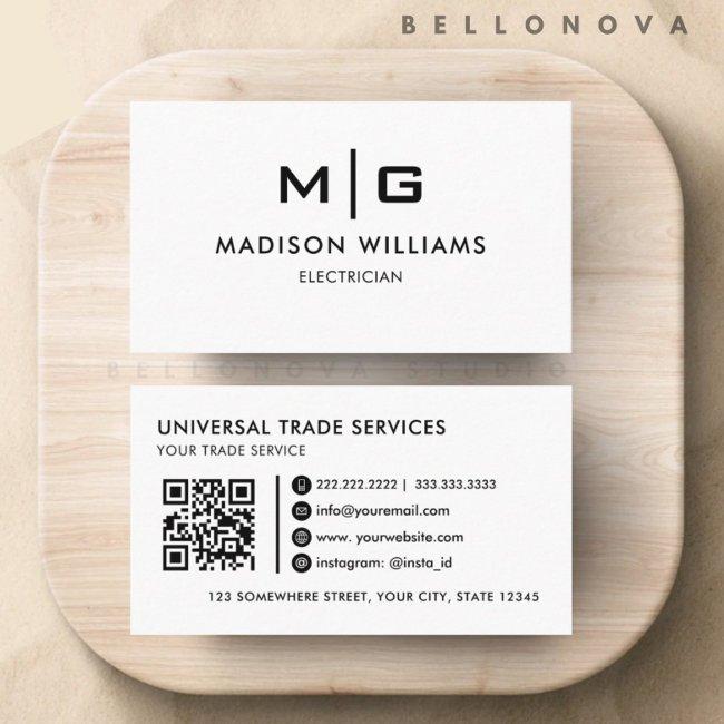 Customizable White And Black Professional
