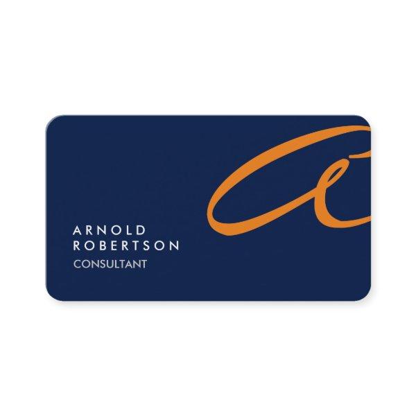 Customize Monogram Plain Blue Trendy