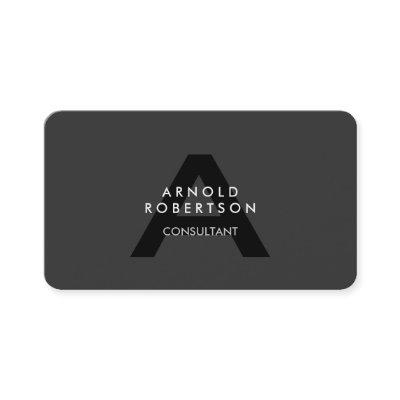 Customize Monogram Plain Gray Trendy