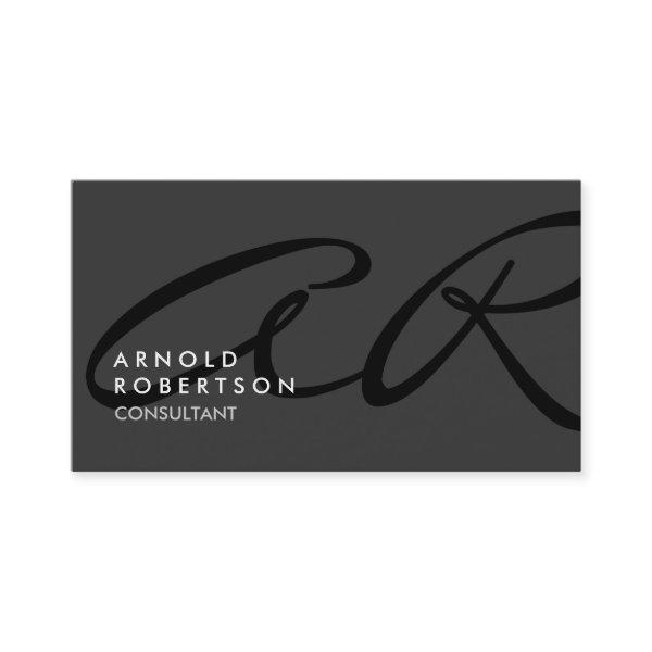 Customize Monogram Plain Gray Trendy