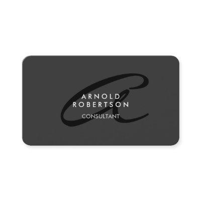 Customize Monogram Plain Gray Trendy