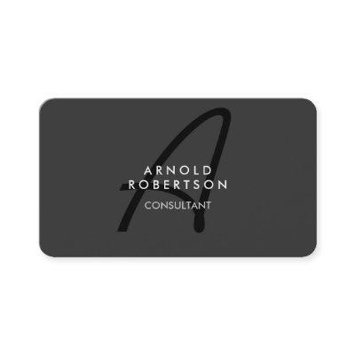 Customize Monogram Plain Gray Trendy
