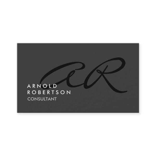 Customize Monogram Plain Gray Trendy