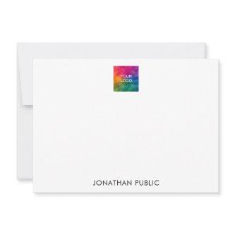 Customize Name Logo Here Modern Minimalistic Note Card