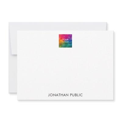 Customize Name Logo Here Modern Minimalistic Note Card